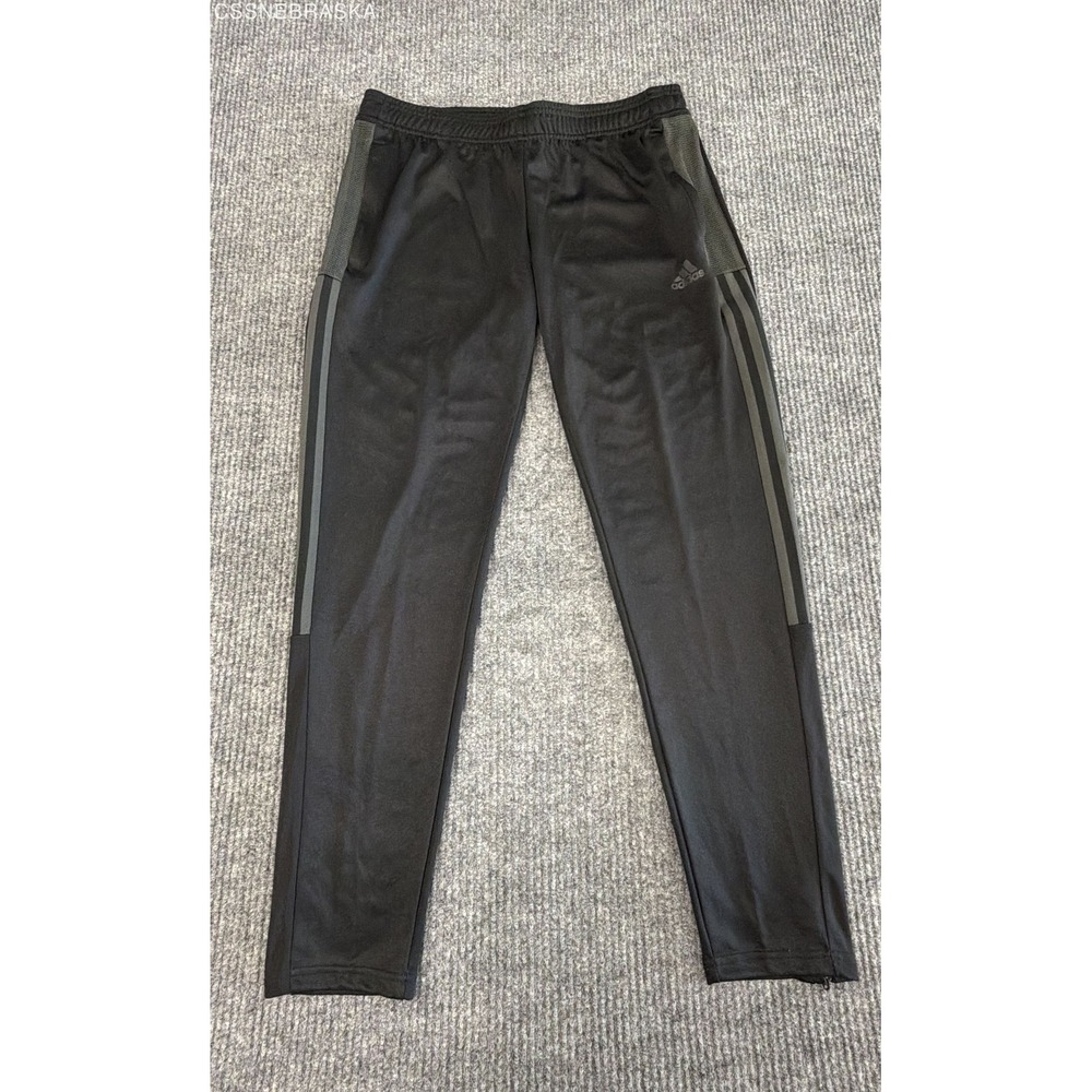 Adidas Women's Tiro Track Pants Black Grey Aeroready Primegreen Soccer NWT Sz M